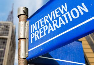 Interview Preparation written on road sign
