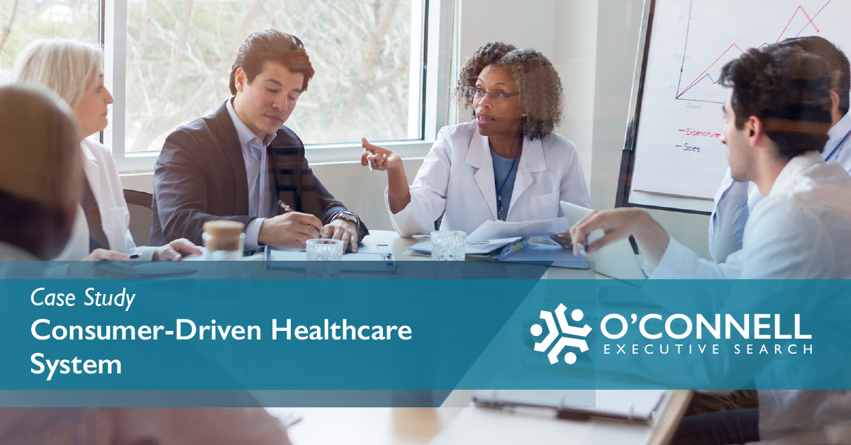 Consumer-driven healthcare system case study showing a group of health care professionals collaborating