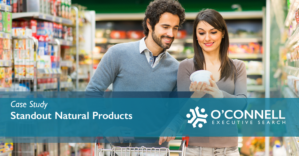 Standout natural products case study showing a man and woman shopping for natural products
